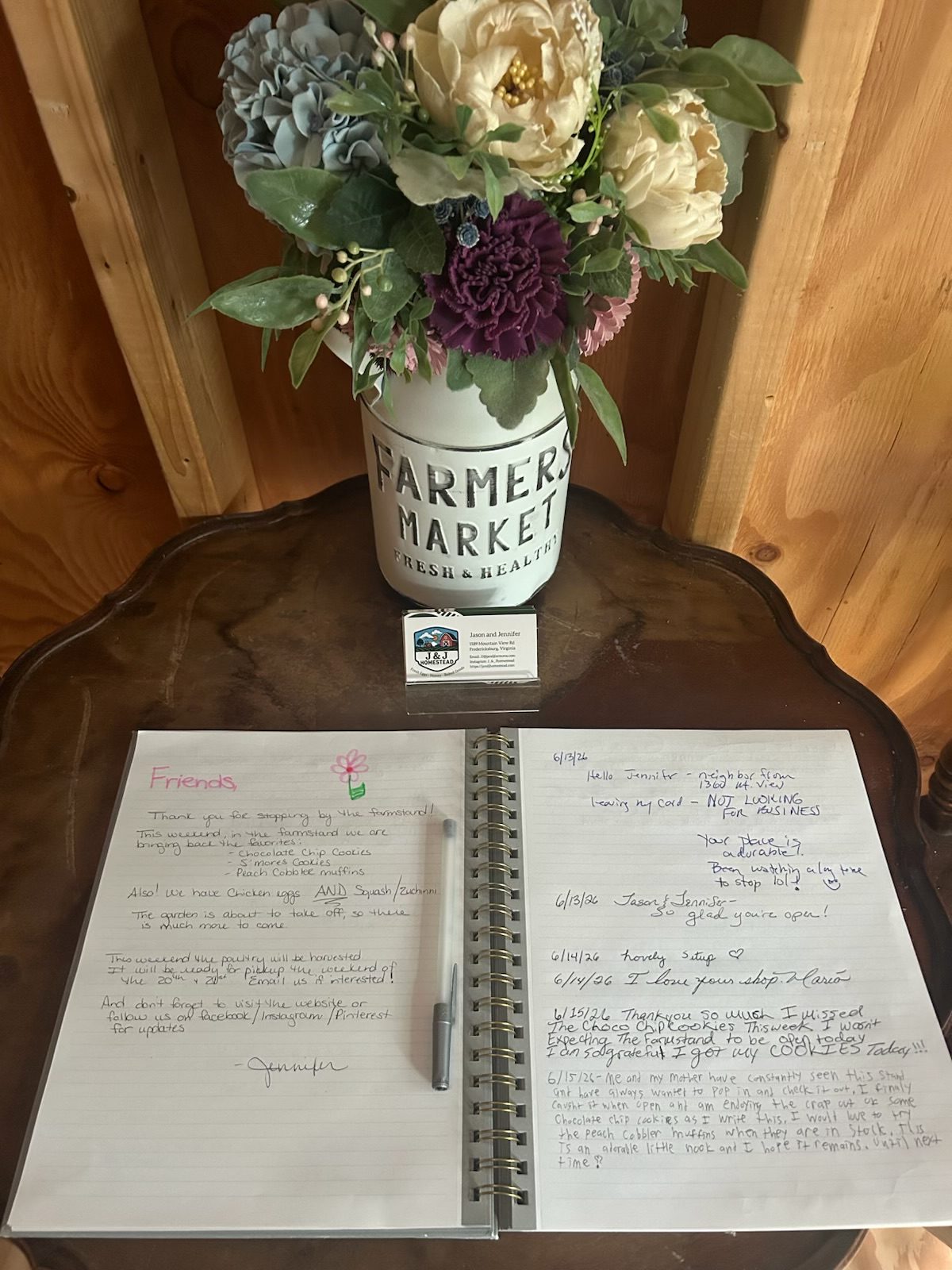 The Guestbook at Our Farmstand: The Little Notebook That Means the World to Us